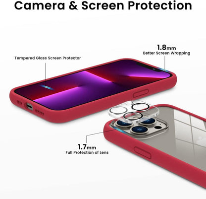 iPhone 13 Pro Hülle Flüssig Silikon Bumper Case mit 2 Screen