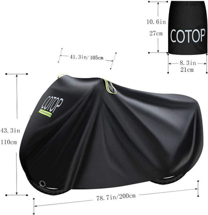 Fahrradabdeckung XL 210T Nylon mit Schlossösen Wetterschutz 3XL Dünn