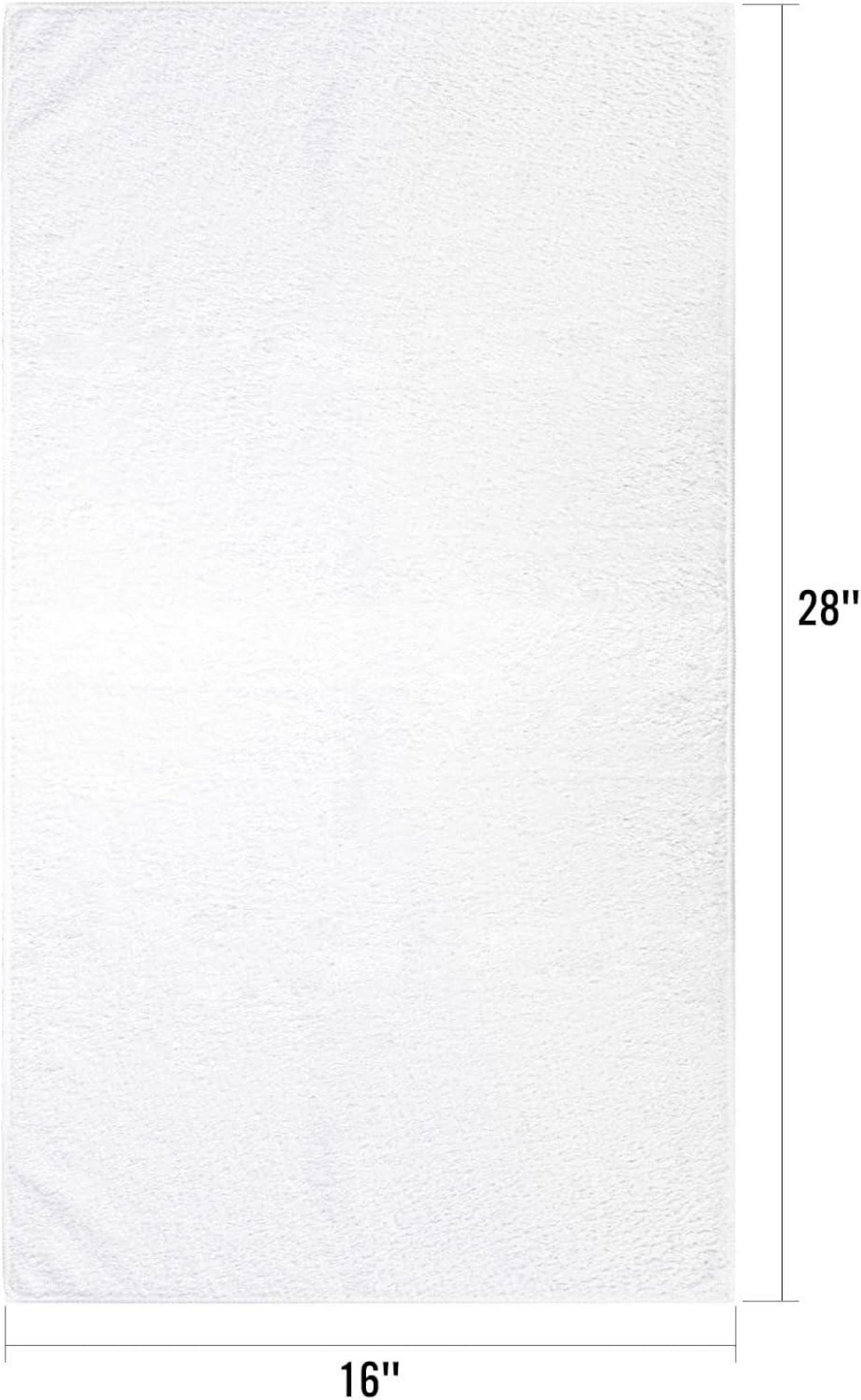 6er Pack weiße Mikrofaser Handtücher 16x28 Zoll - saugfähig, schnell