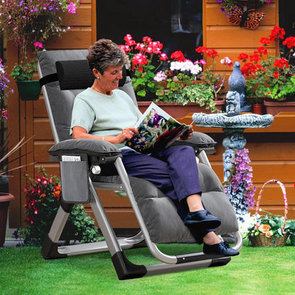 Zero Gravity Liegestuhl klappbar mit Polster, 200 kg