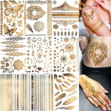Goldene Glitzer Tattoos 110+ Flash Aufkleben Damen Mädchen Accessoires