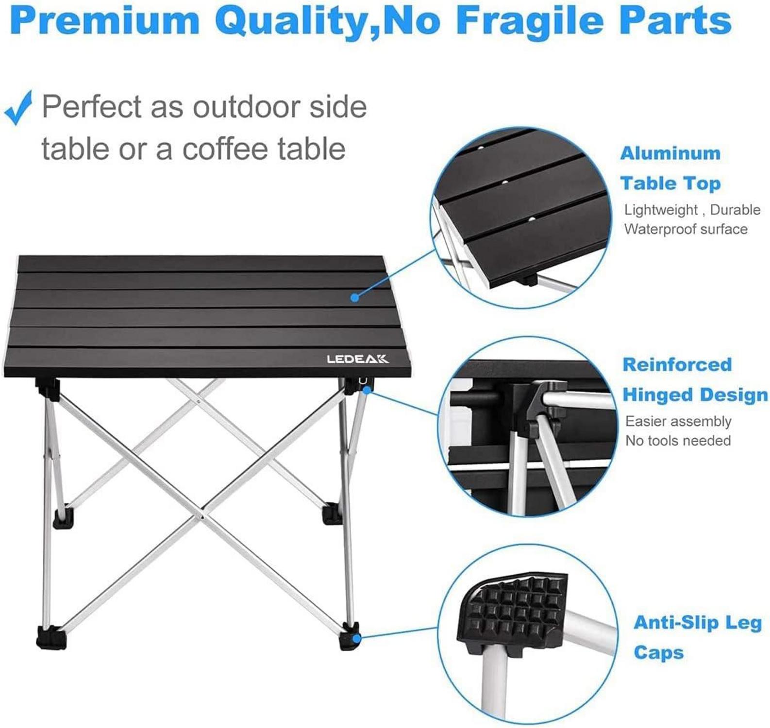 Leichter Camping-Klapptisch Aluminium mit Tasche - Stabil & langlebig