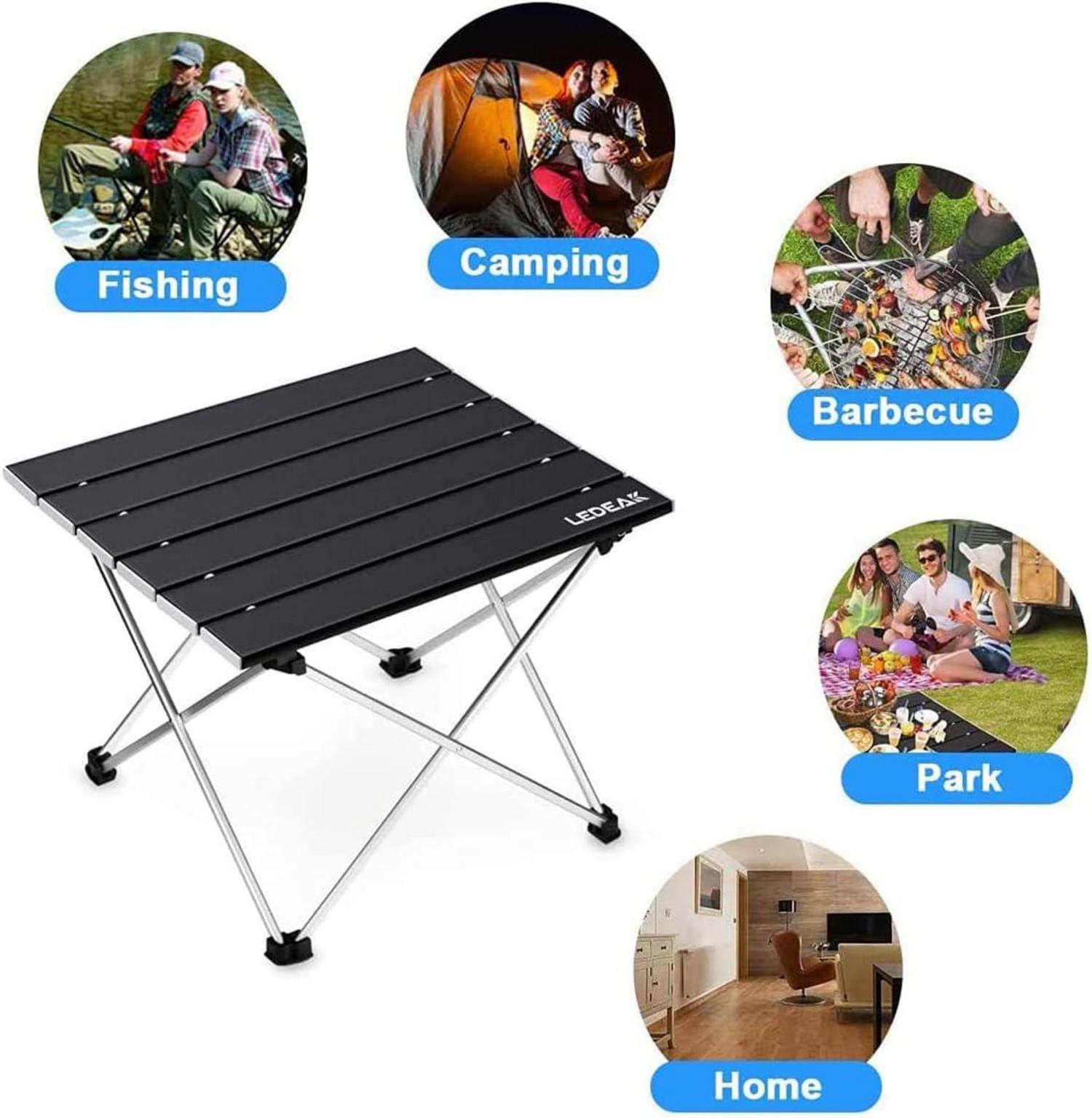 Leichter Camping-Klapptisch Aluminium mit Tasche - Stabil & langlebig