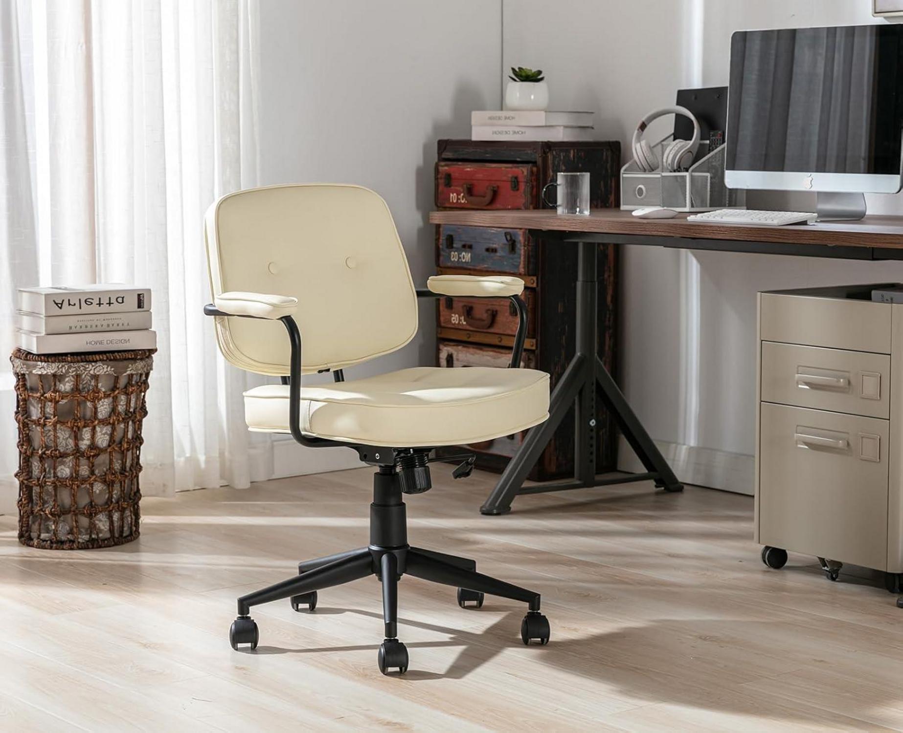Ergonomischer Bürostuhl PU Leder Drehstuhl Verstellbar