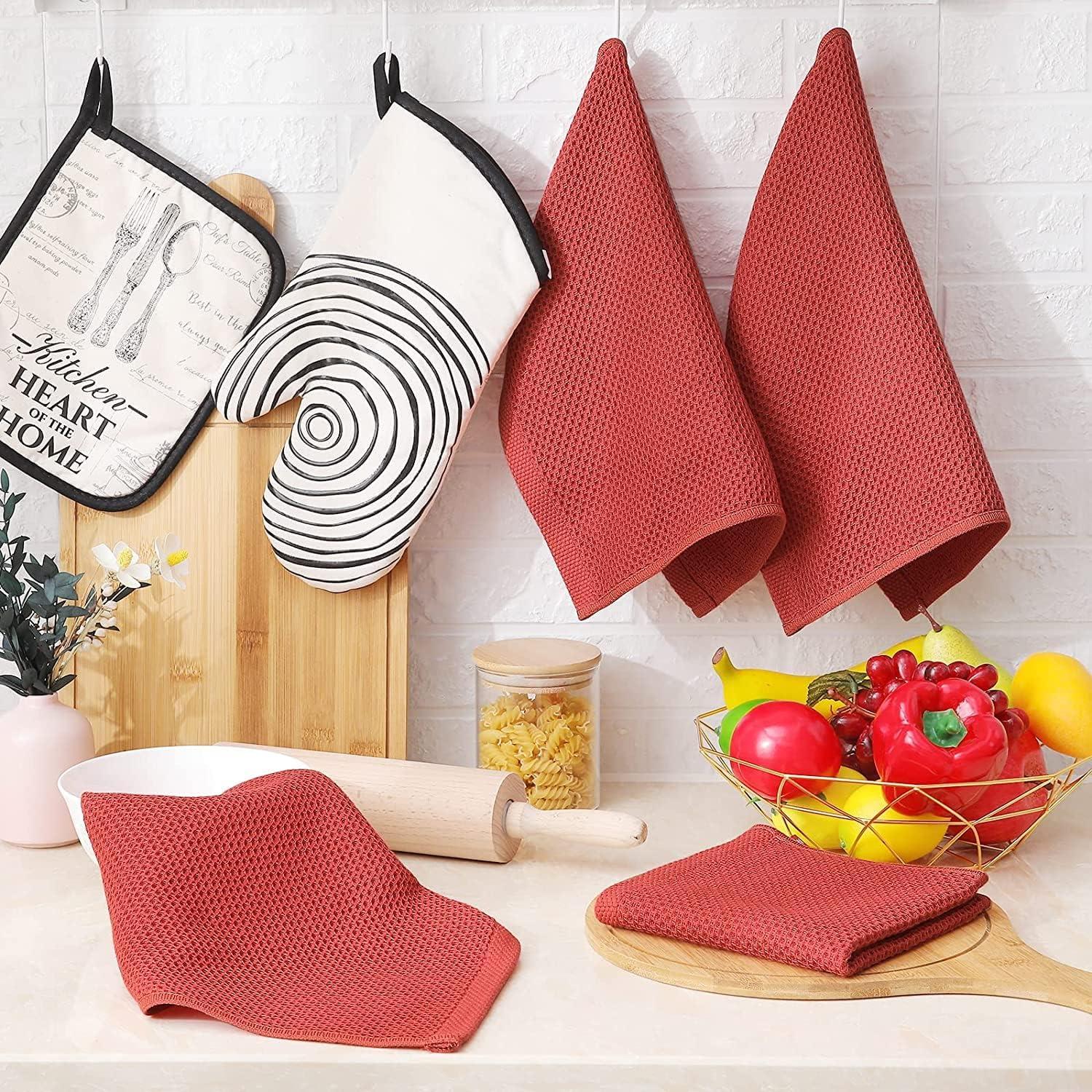Geschirrtücher 100% Baumwolle 6er Set 30x30 cm Weich Saugfähig