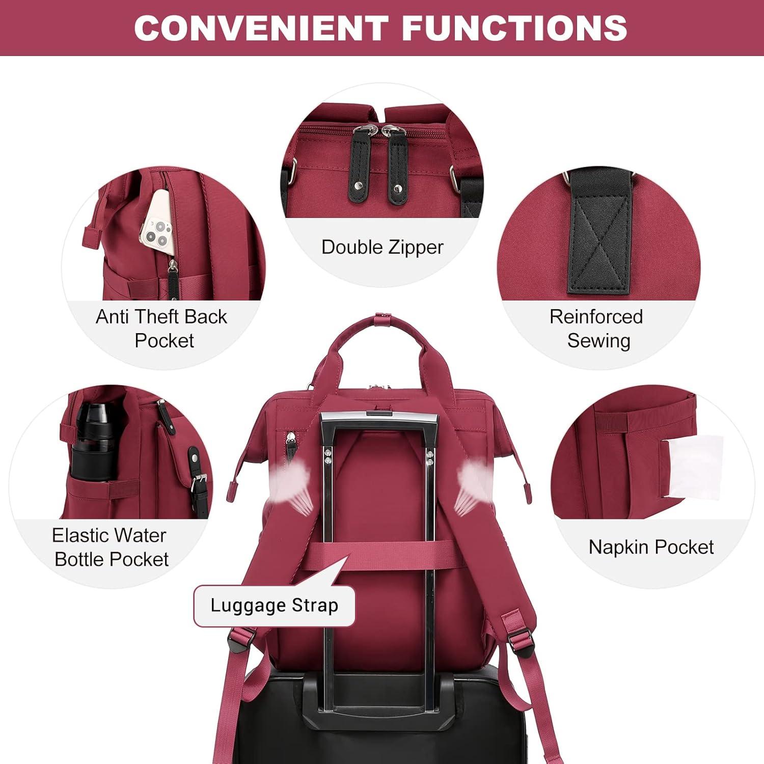 LOVEVOOK Rucksack Damen 17 Zoll Laptoptasche Schulrucksack Teenager Wasserdicht