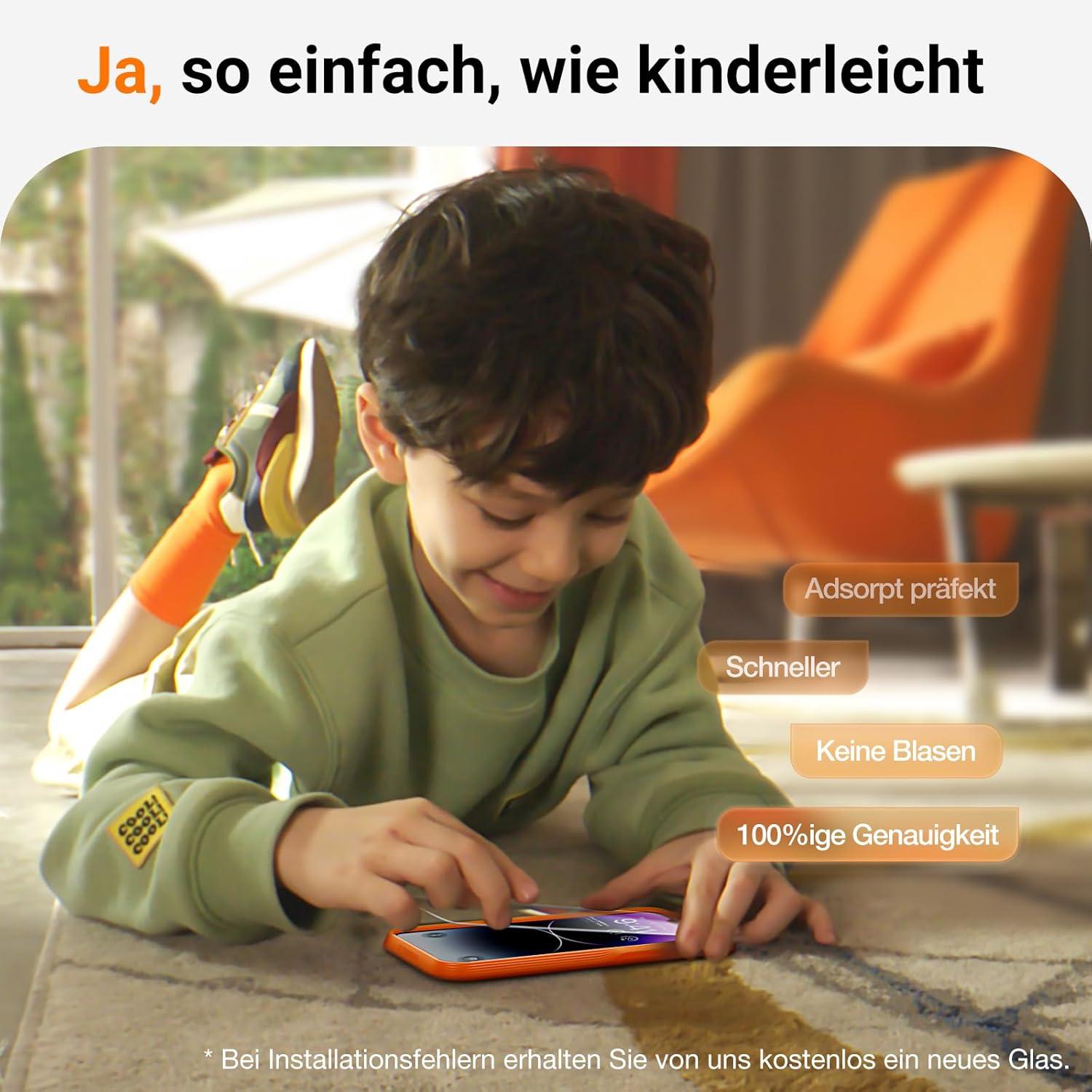 Schutzglas für iPhone 14 Pro Panzerglas 9H Full Screen 2er Set