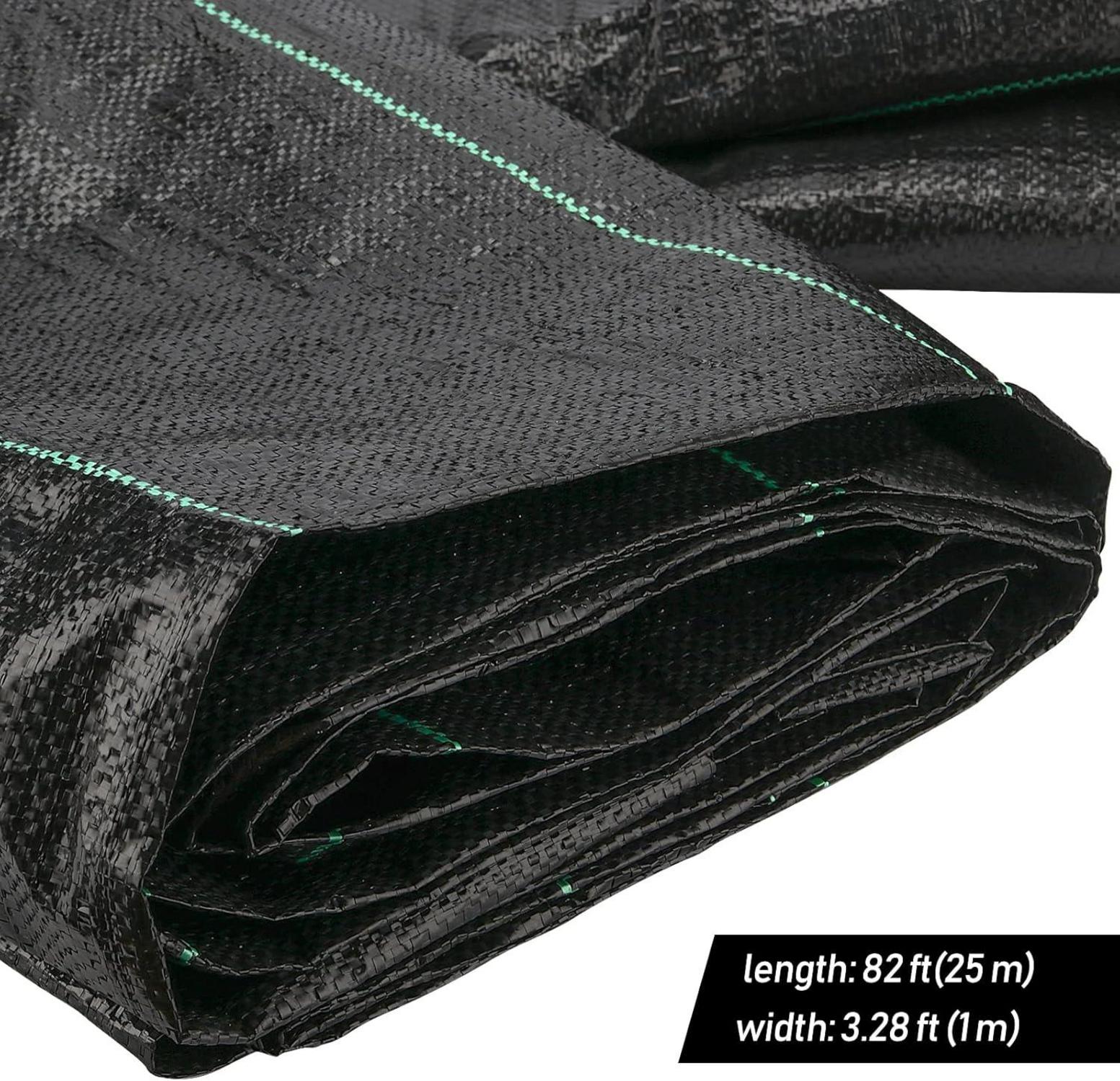 Unkrautschutzgewebe 1m x 25m mit 30 Gartenpflöcke