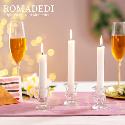 Romadedi Glas Kerzenhalter Ständer 10er Set Hochzeit Weihnachten Tischdeko