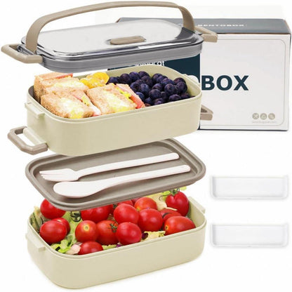 Bugucat Lunchbox Kinder mit Fächern 1900ml Bentobox