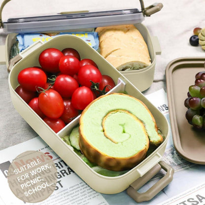 Bugucat Lunchbox Kinder mit Fächern 1900ml Bentobox