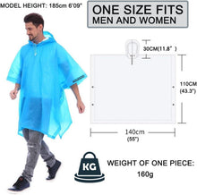 2er Pack Regenponcho EVA Wiederverwendbar Unisex Wasserdicht