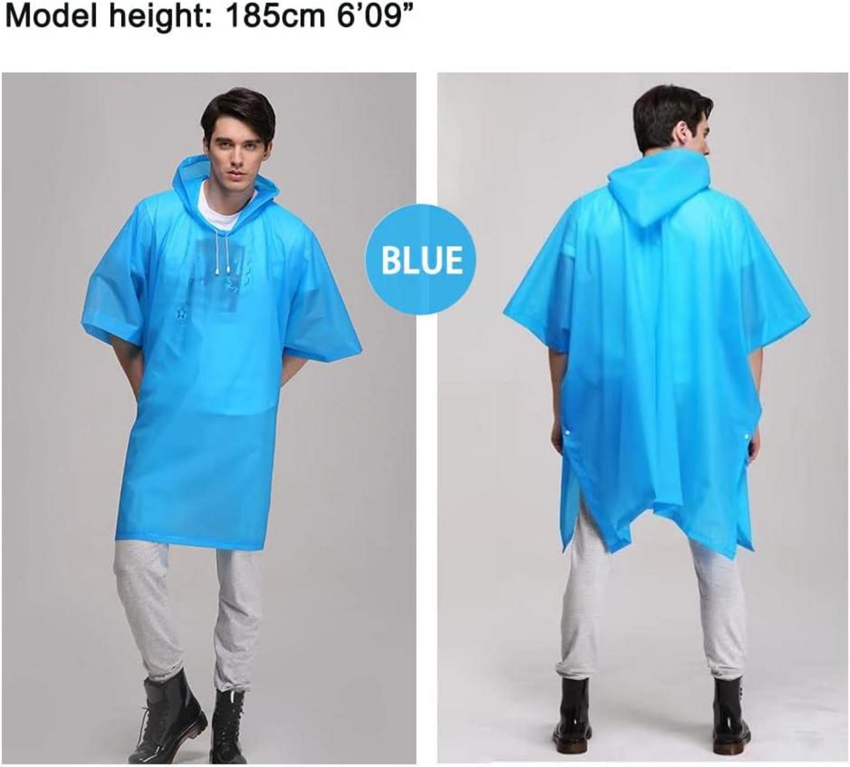 2er Set Regenponcho EVA Transparent Unisex Regencape für Outdoor