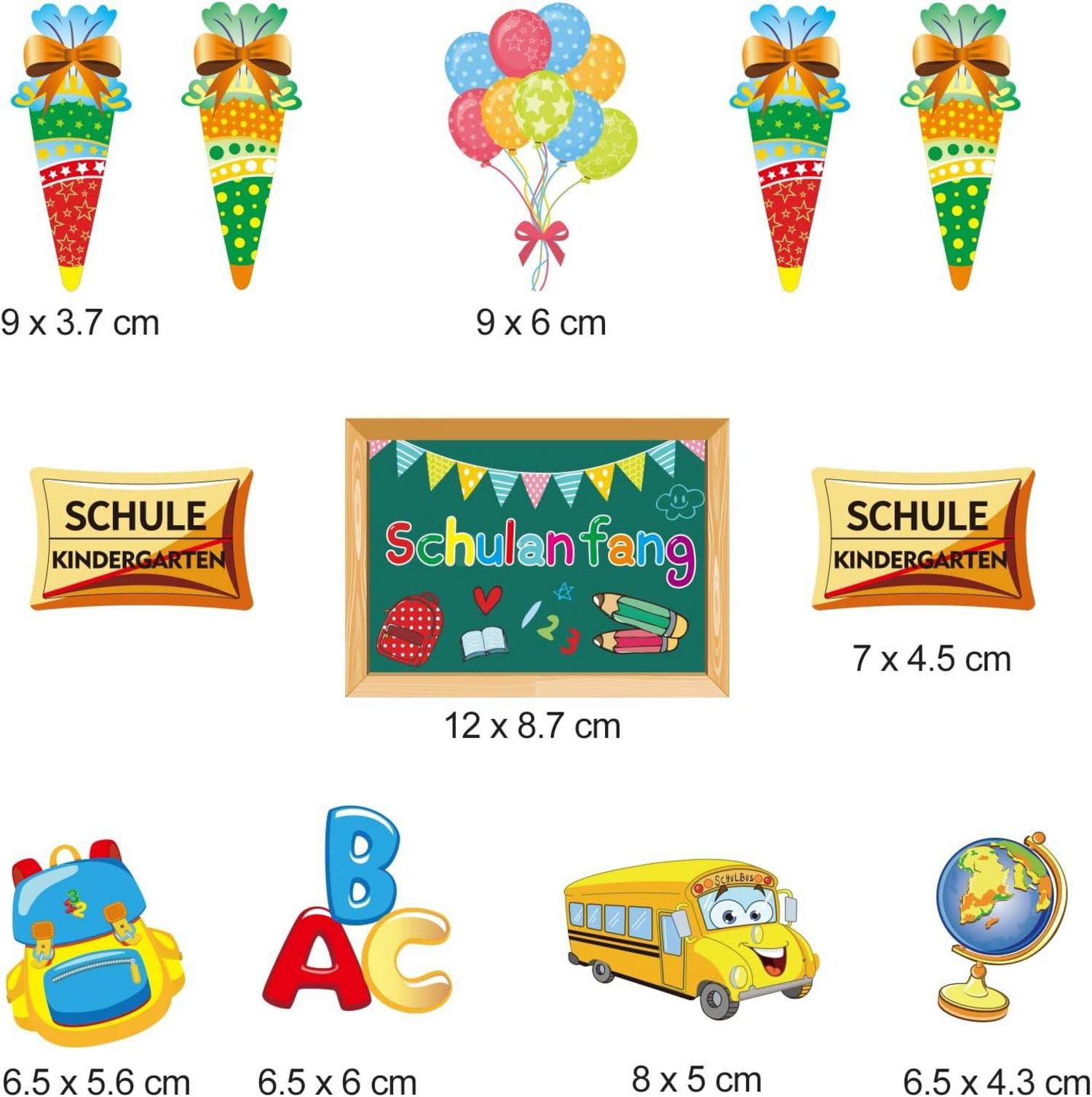 12er Pack Einschulung Cupcake Topper Schulanfang Party Deko
