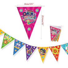 60er Hippie Party Wimpelkette Banner Flower Power Retro