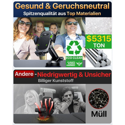 Handyhalterung Auto 360° Drehbar – Starker Saugnapf & Lüftung