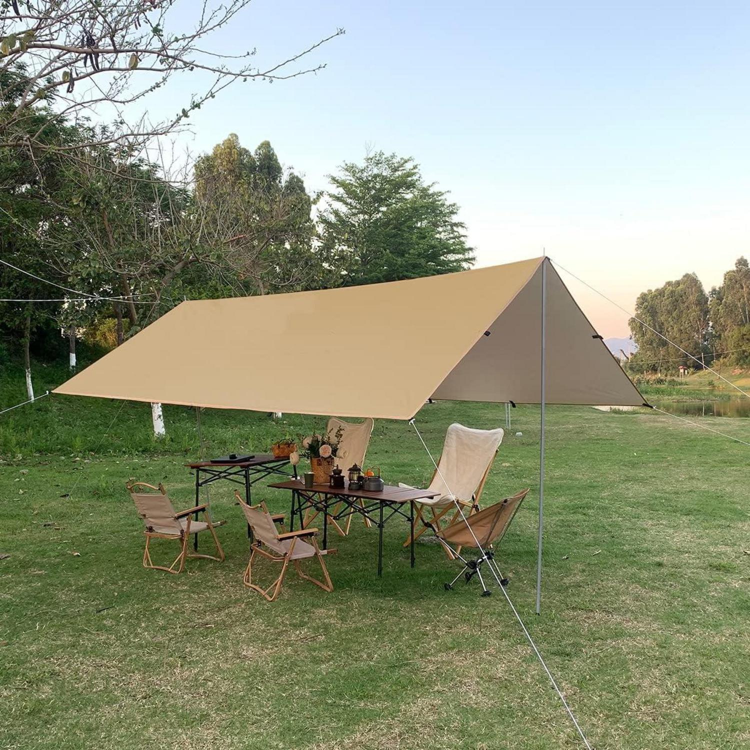 Ultraleichtes Tarp 4x4 Wasserdicht Zeltplane mit ösen Sonnensegel