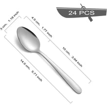 Teelöffel Set Kaffeelöffel Set 24 Stück Edelstahl 14,5cm