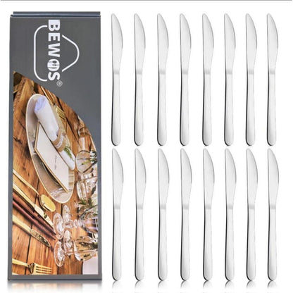 Tafelmesser Set 16 Stück Messer Set Buttermesser Edelstahl