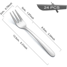 Kuchengabel Set Dessertgabel Set 24 Stück Spülmaschinenfest