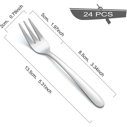 Kuchengabel Set Dessertgabel Set 24 Stück Spülmaschinenfest