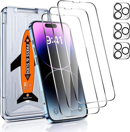 Panzer Schutzfolie für iPhone 14 Pro, 3 Stk. Glasfolie Set