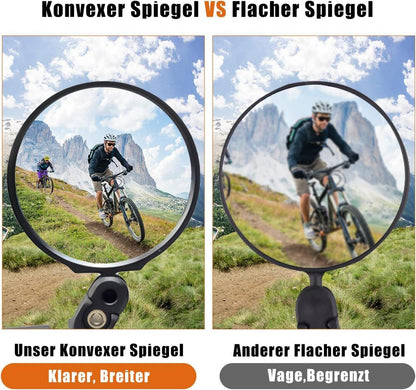 Fahrradspiegel E-bike 360° Schwenkbar für Lenker 17,4-22 mm, Konvexer Spiegel562_ABC