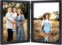 Zusammenklappbarer Bilderrahmen mit Glasfront 12,7 x 17,8 cm Schwarz