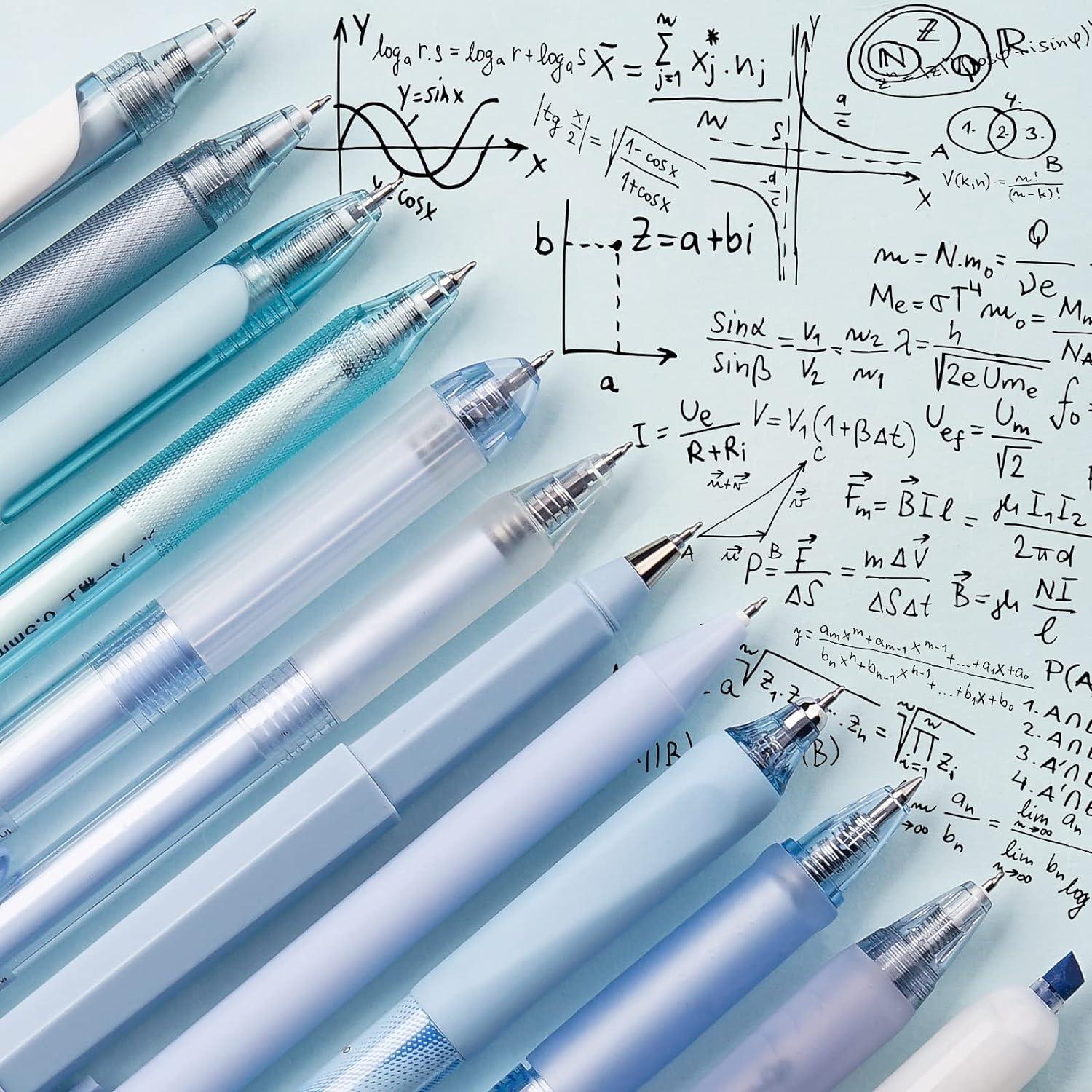 Gelstifte Aesthetic Gel Pens Set – 12er-Pack & Textmarker