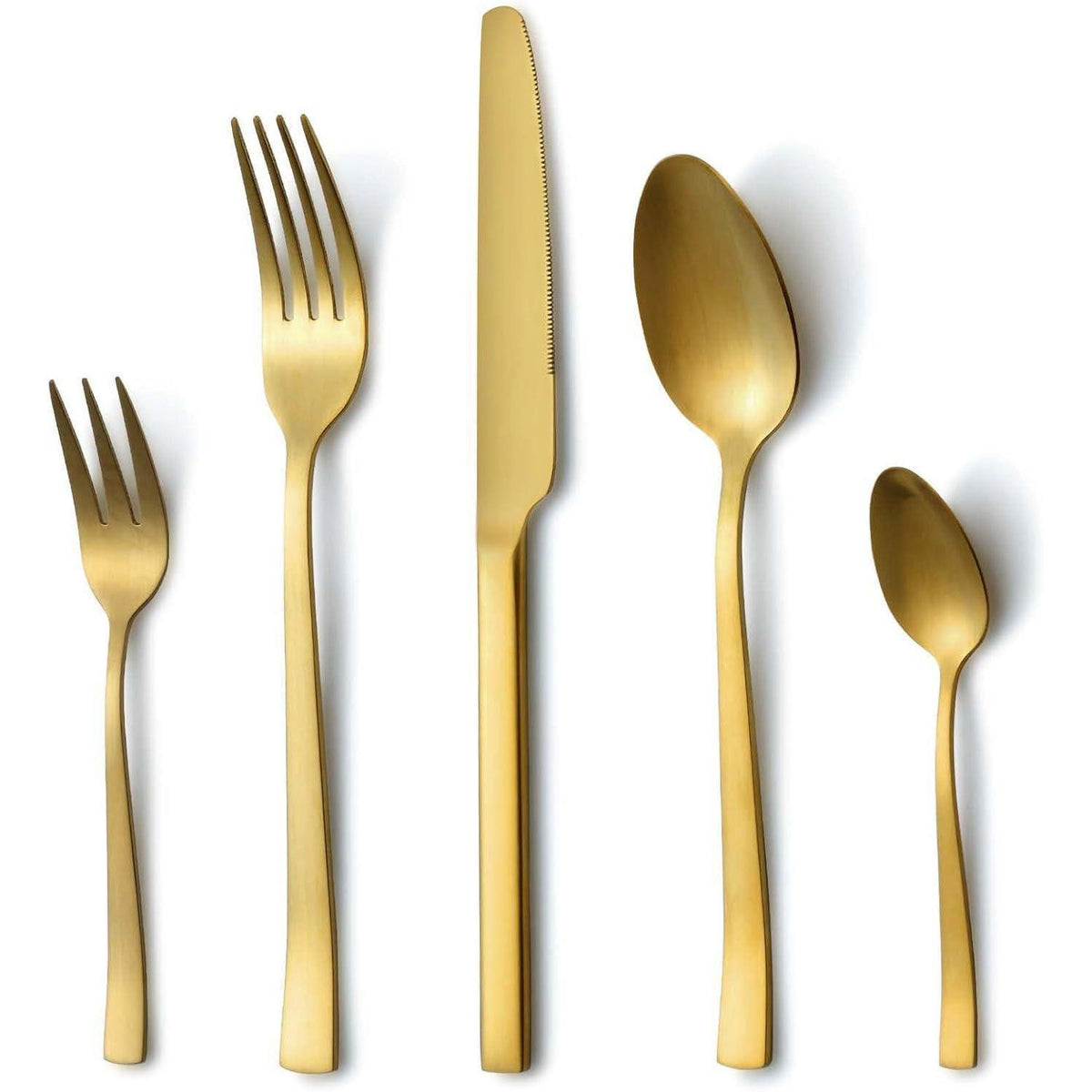 Besteckset Gold Matt 30-teilig für 6 Personen Edelstahl