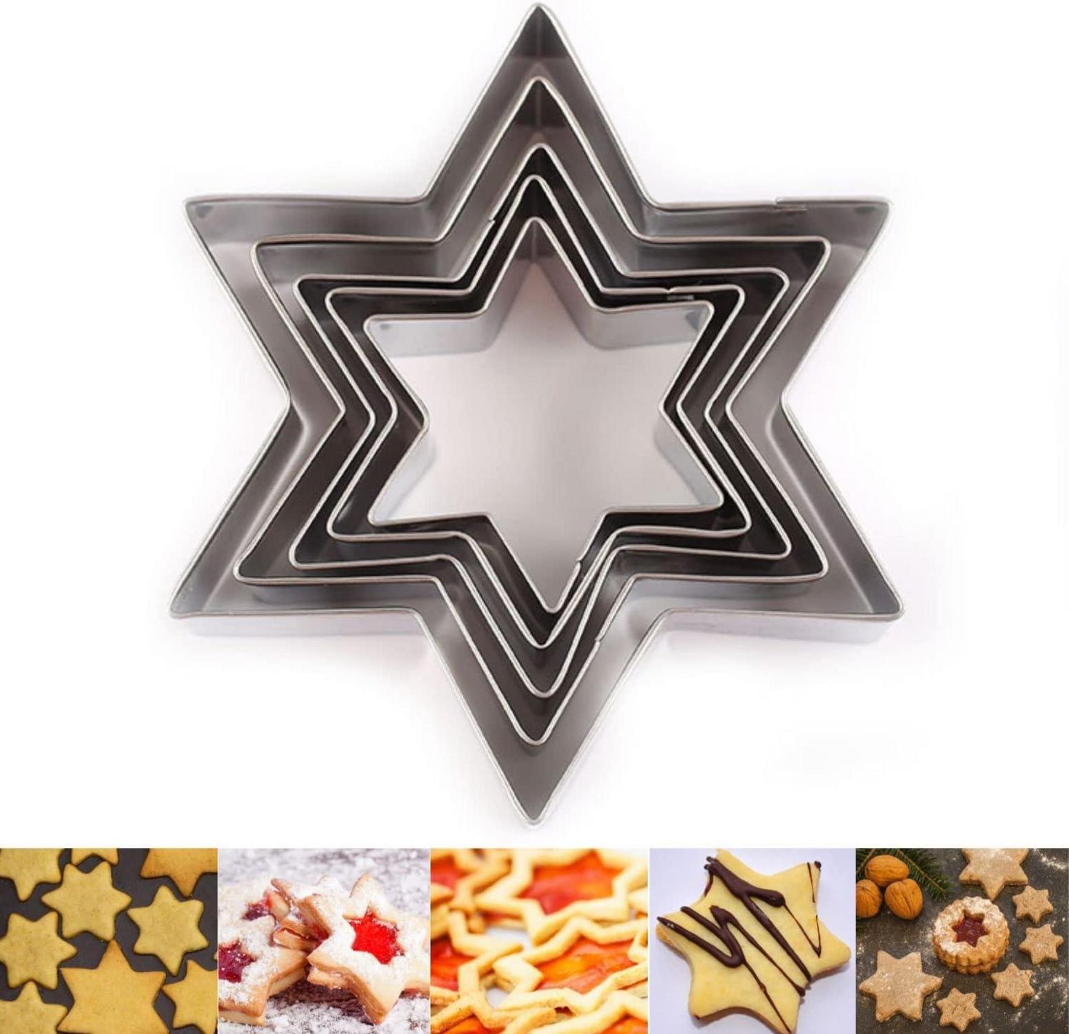 Stern-Ausstecher Set 5-teilig Edelstahl