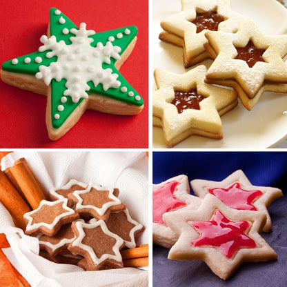 Keepaty Sternform Ausstecher Set 5-teilig Edelstahl Backen Cookies Plätzchen