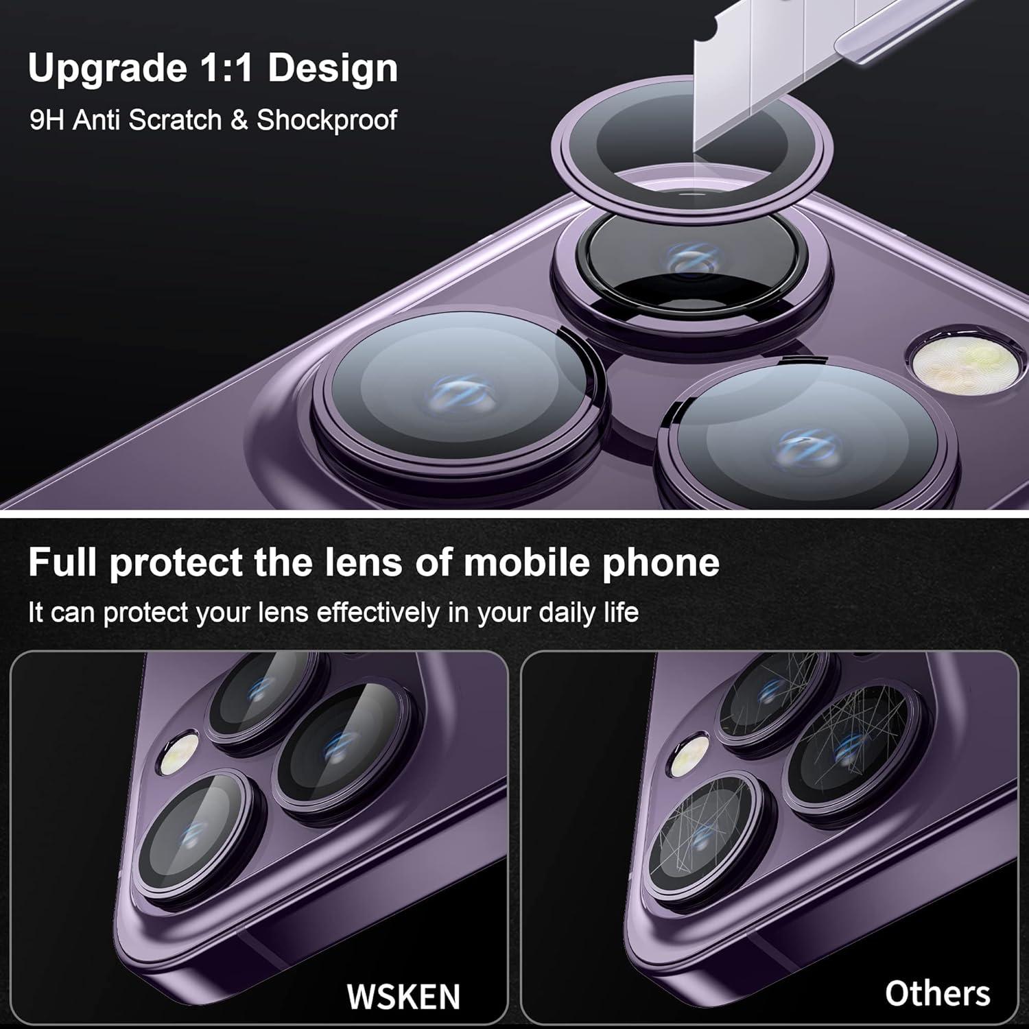 Kameraschutz iPhone 14 Pro/ iPhone 14 Pro Max - Ultra-Klar 9H gehärtetes Glas - Lila
