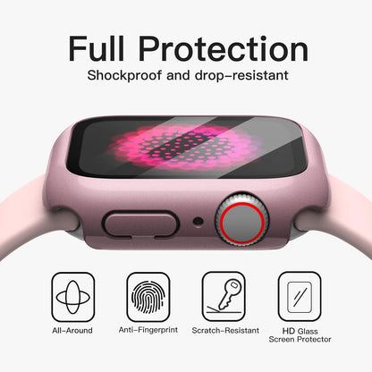 JETech Schutzhülle Displayschutz Apple Watch SE Series 6 5 4 44 mm Roségold
