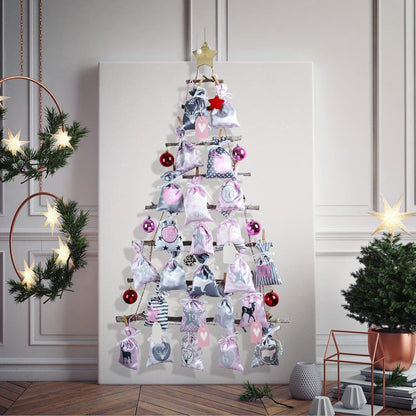 DIY Adventskalender Bastelset mit 24 Stoffsäckchen