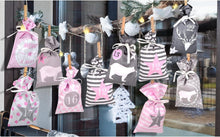 DIY Adventskalender Bastelset mit 24 Stoffsäckchen