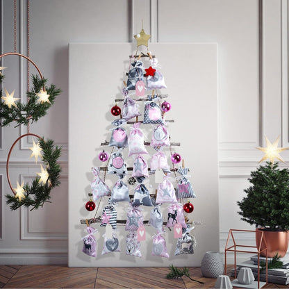 Großer DIY Adventskalender Set mit 24 Jute-Säcken