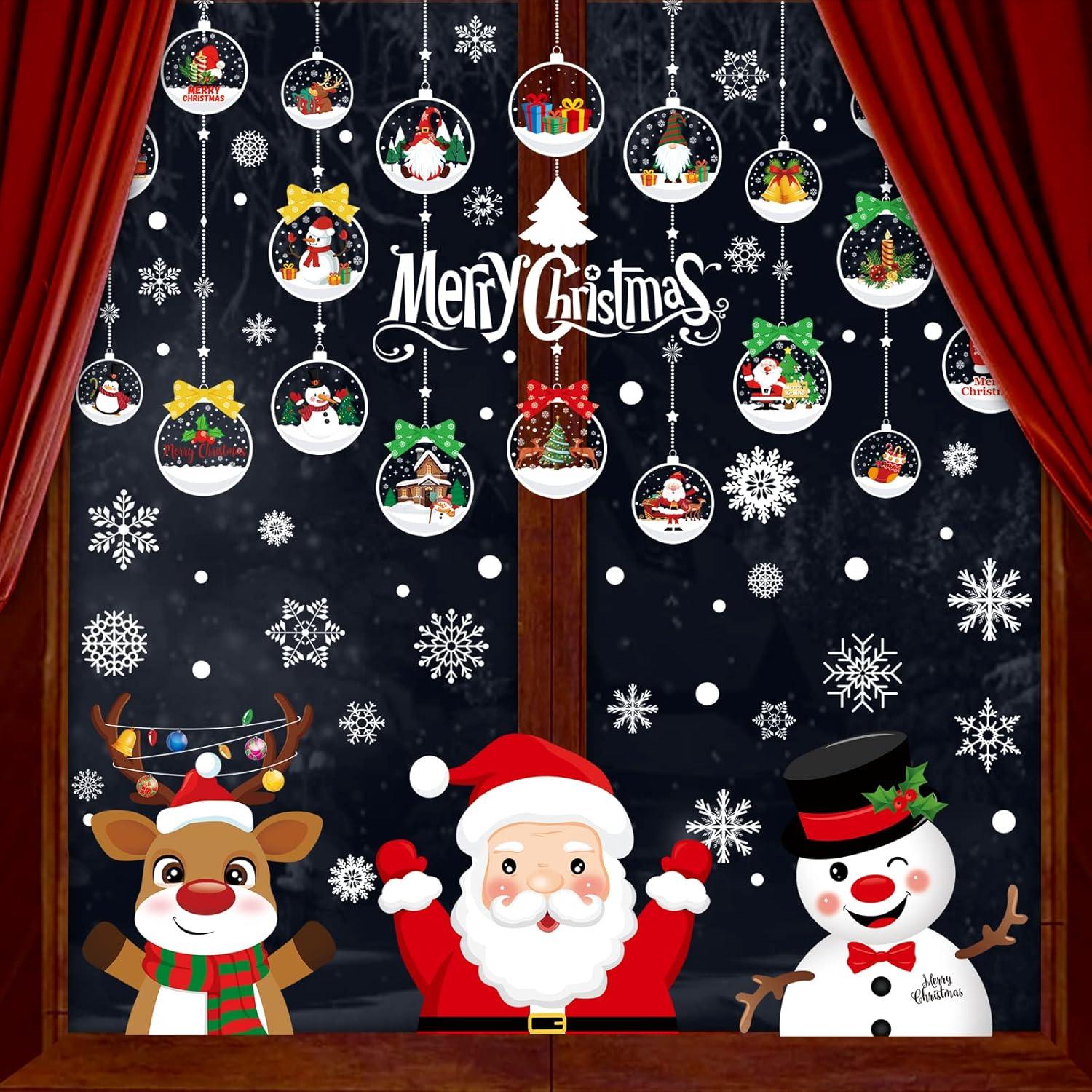 237 Weihnachten Fenstersticker Doppelseitige PVC Aufkleber