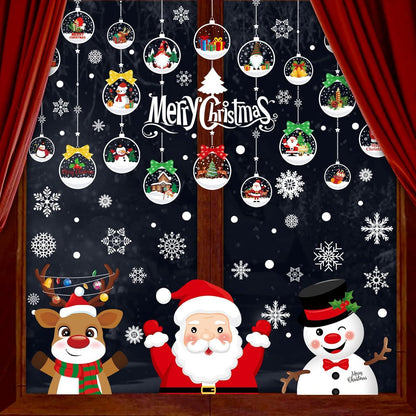 237 Weihnachten Fenstersticker Doppelseitige PVC Aufkleber
