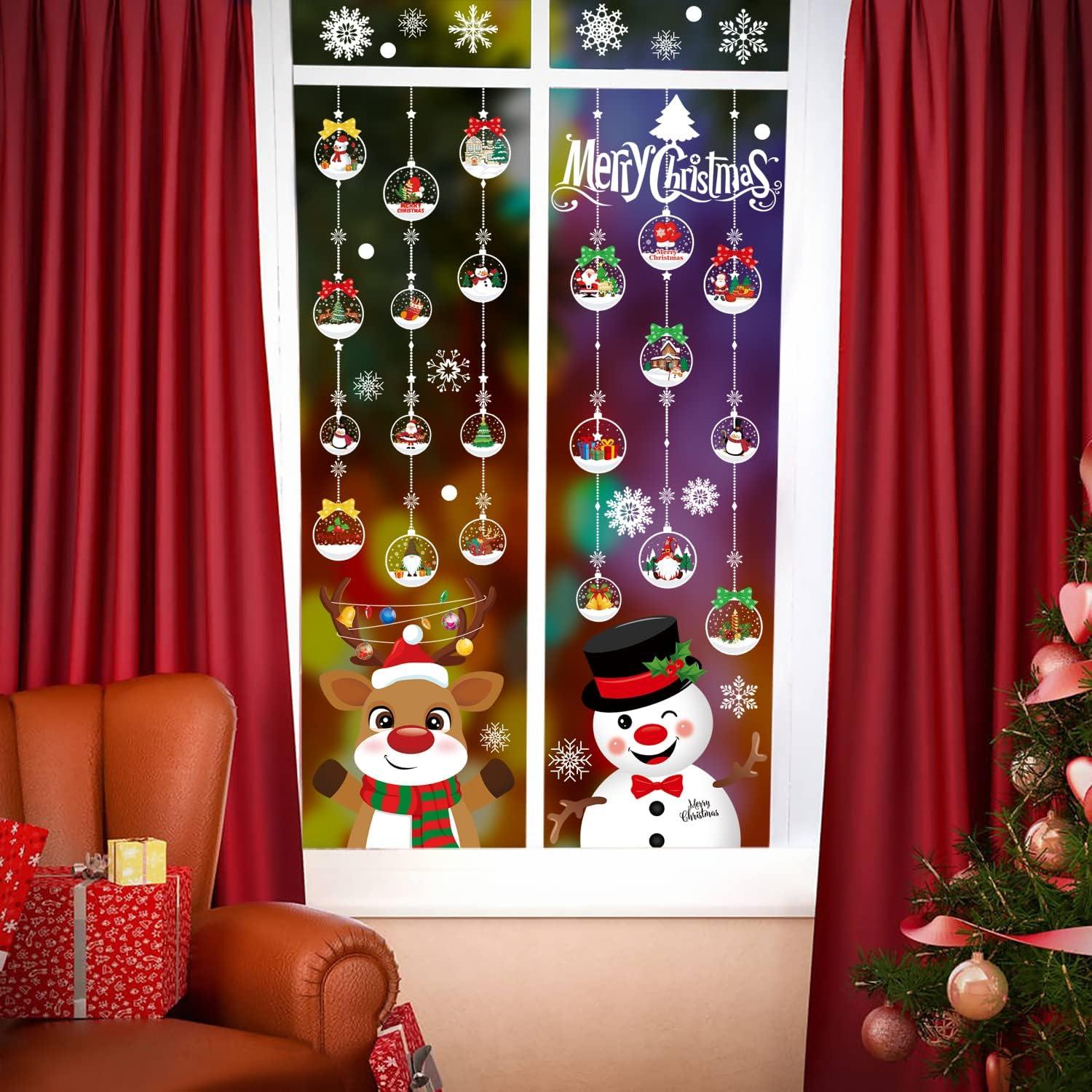 237 Stück Weihnachts Fenstersticker PVC Aufkleber 20x30cm