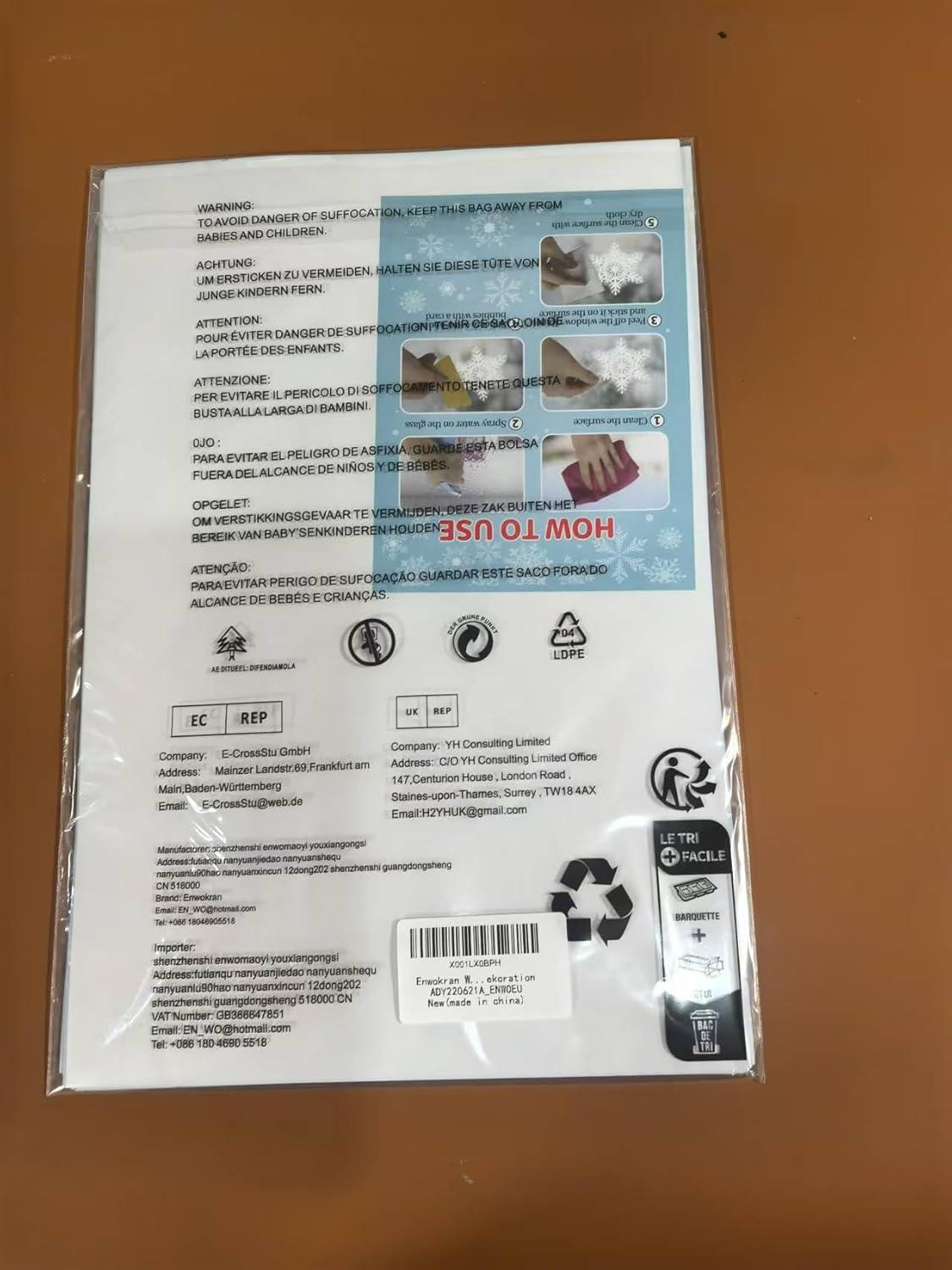 237 Weihnachten Fenstersticker Doppelseitige PVC Aufkleber Weihnachtsdeko