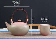 Webao Teeset Keramik Teekanne 600ml 6 Tassen 120ml Rosa