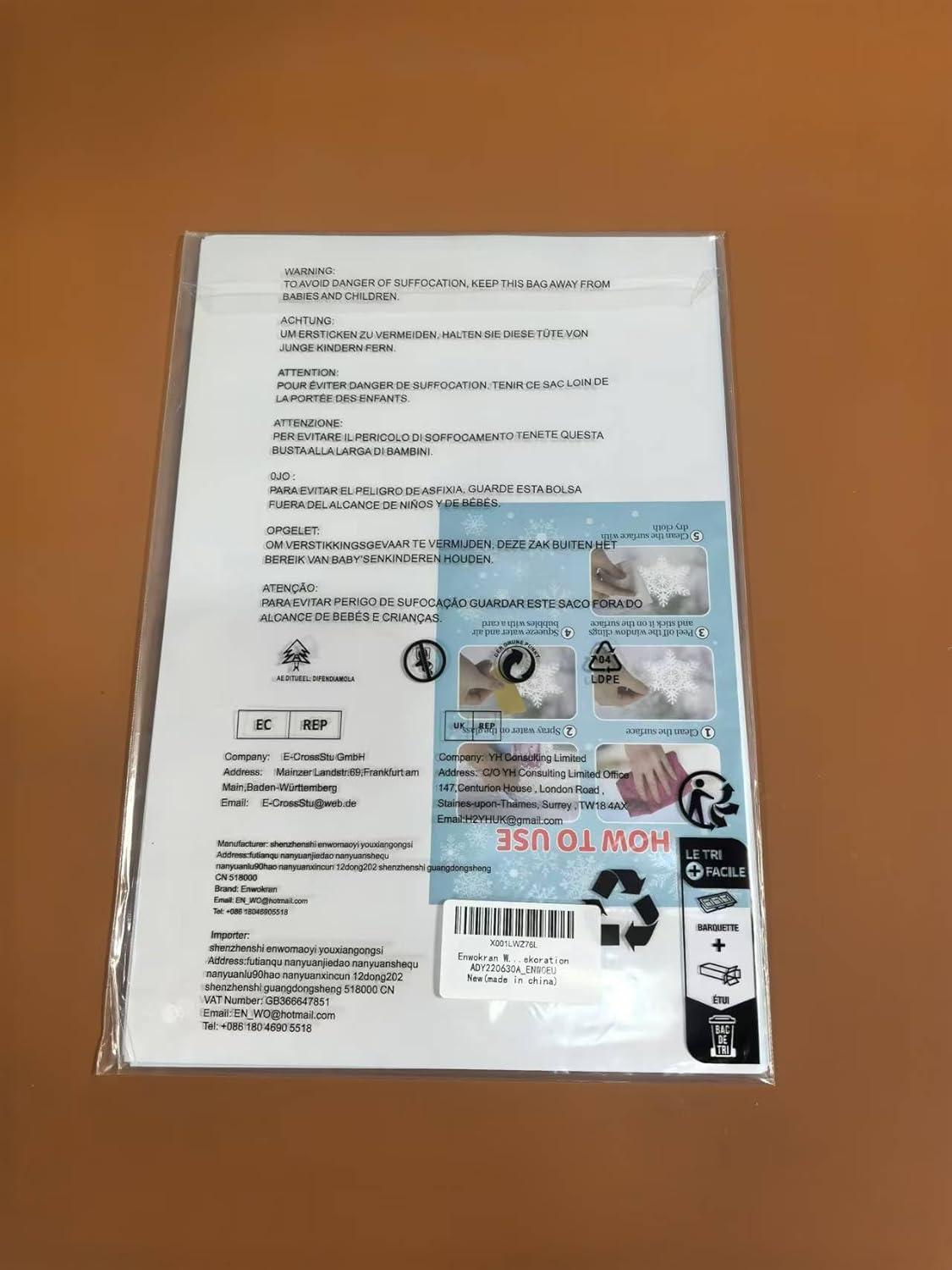 245er Weihnachtsfenstersticker Doppelseitige PVC Aufkleber 9 Blatt