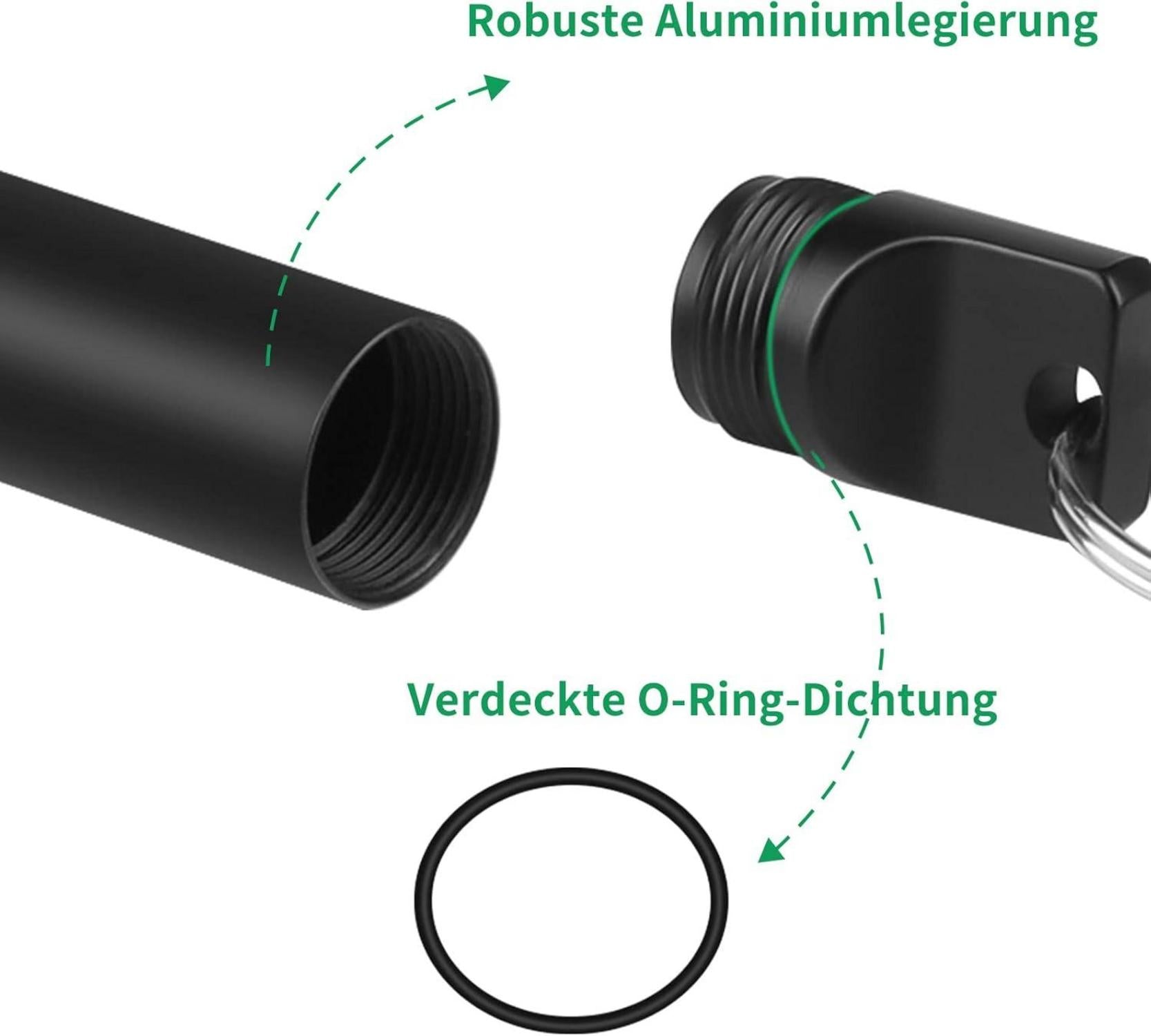 4er Pack Wasserdichte Pillendose mit Schlüsselanhänger, Mini