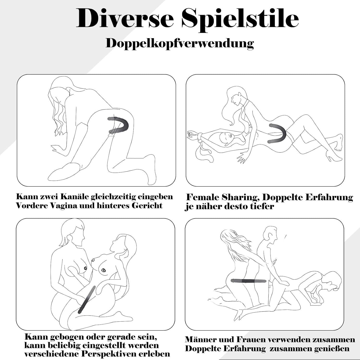 XXL Silikon Doppeldildo | Realistischer Double Dildo | Hautfreundlich