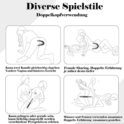 XXL Silikon Doppeldildo | Realistischer Double Dildo | Hautfreundlich