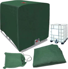 IBC Tank Abdeckung 120x100x116cm Grün UV Schutz Regenwasser Geeignet