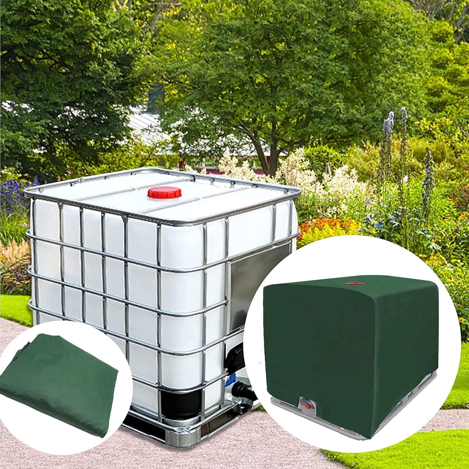 IBC Tank Abdeckung Grün 120x100x116cm UV Schutz Regenwasser JETFrei