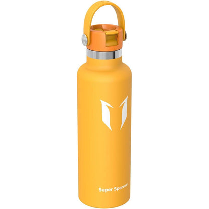 Edelstahl Thermosflasche mit Strohhalm 750ml Mango