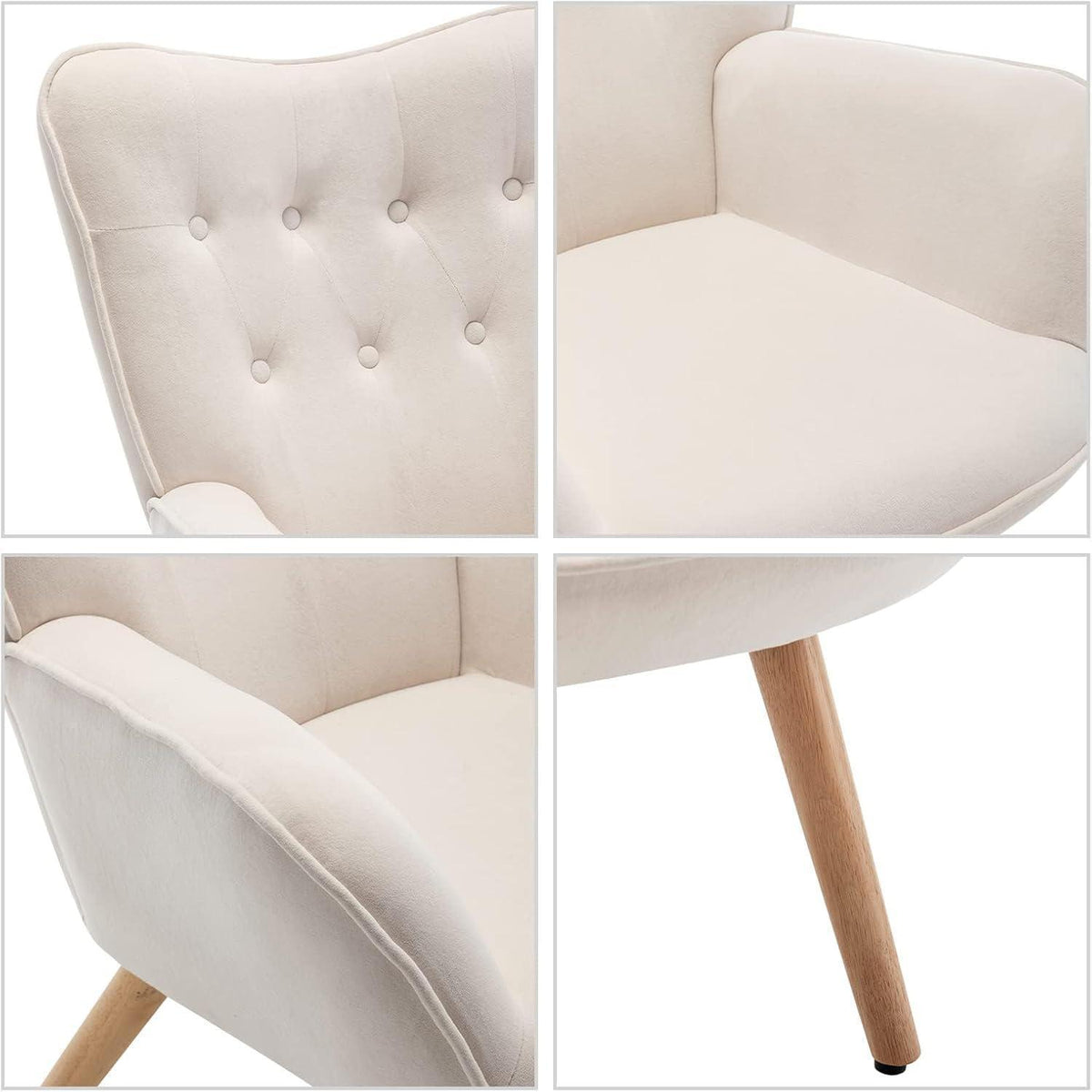 Ohrensessel mit Hocker – Bequemer Samt Relaxsessel für Wohnzimmer